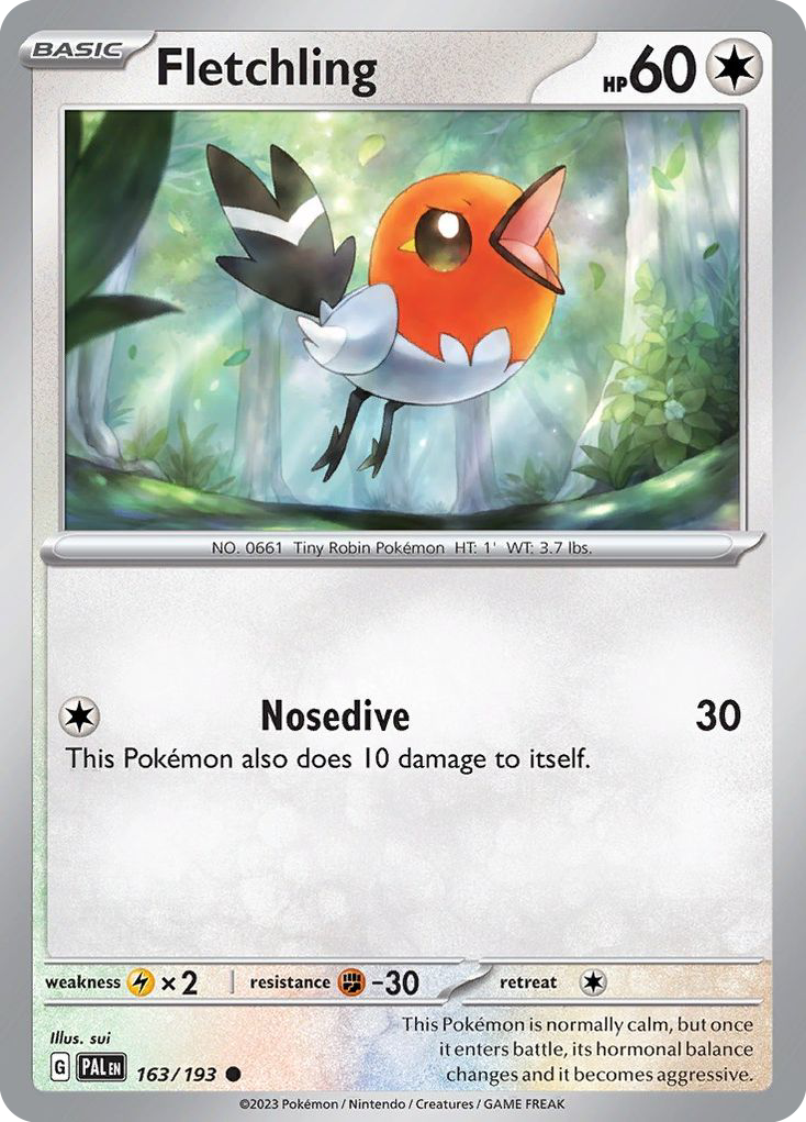 Paldea Evolved Fletchling #163/193